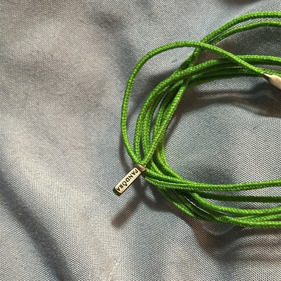 Pandora green cord/lariat silver 925 - Picture 2 of 4